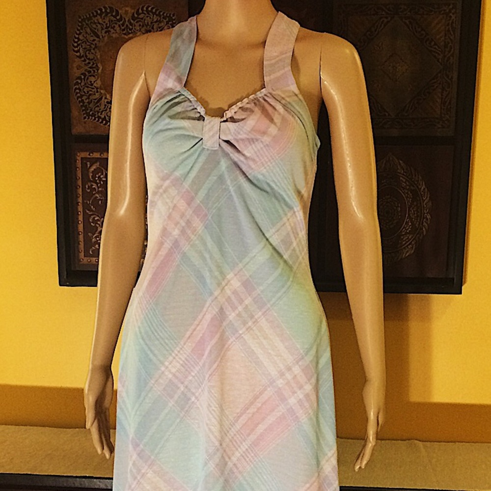 💖VTG💖Handmade Pastel Printed RacerbackMaxi💖XS-S - Picture 2 of 4